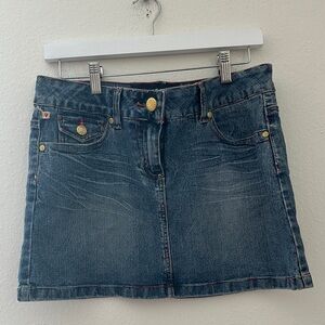 Classic y2k xoxo Denim Mini Skirt